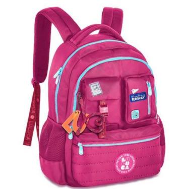 Imagem de Mochila de Costas Juvenil em Nylon OFICIAL LULUCA LU24636 - CLIO, Rosa