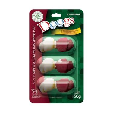 Imagem de Petisco Ossinho Doogs Cães Adultos Tapioca com Frutas Vermelhas 150g