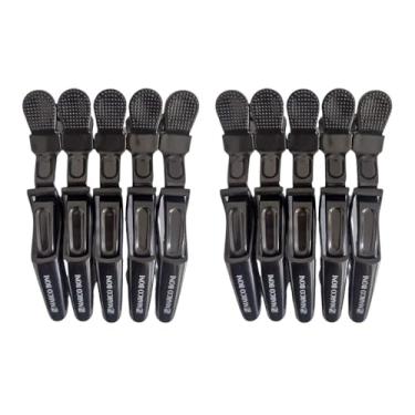 Imagem de KIT 10 PRENDEDOR JACARE DE CABELO PENTEADO SALÃO PRETO