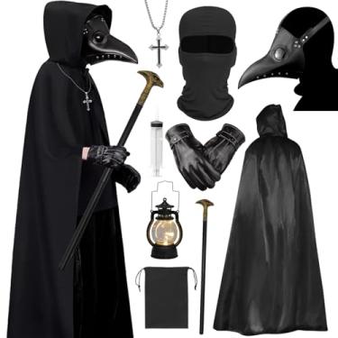 Imagem de Kicpot Plague Doctor Halloween Costume Beak Mask Priest Monk Halloween Cosplay Medieval Renaissance Steampunk