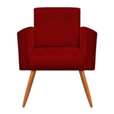 Imagem de Poltrona para sala e quarto Nina - Vermelho - In-9 Decor
