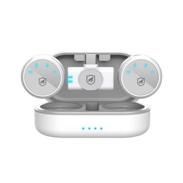 Imagem de Microfone de Lapela Magnética Tipo C com Adaptador Lightning - Armor - Branca - Gshield