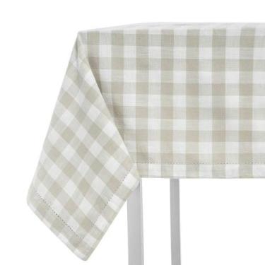 Imagem de Toalha de Mesa Home Style Quadri, 160 x 220 cm, BEGE