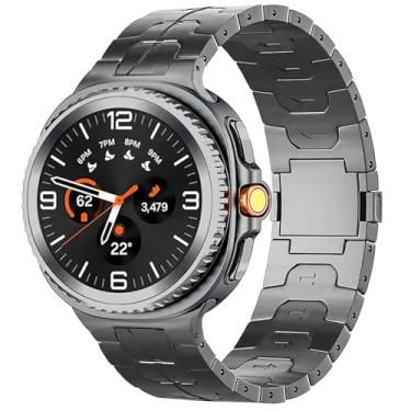 Imagem de synsing Pulseira de relógio magnética de metal de titânio para Samsung Galaxy Watch 8 de 40 mm/44 mm/clássico de 46 mm 2025, pulseira de substituição sem lacunas para Galaxy Watch 8 masculina e