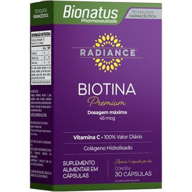 Imagem de Bionatus, Radiance, Biotina Premium, Suplemento alimentar, Biotina 45mcg, 30 cápsulas • 30 doses, Roxo