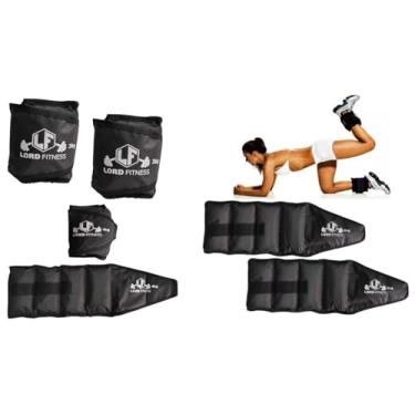Imagem de Kit Cross Fit Funcional com 03 Pares de Caneleira Peso Tornozeleira 3kg + 4kg + 5kg = Total de 24kg