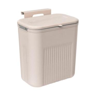 Imagem de Lixeira 9L Suspensa Com Suporte Adesivo e Alça Parede - Arqplast, Rose