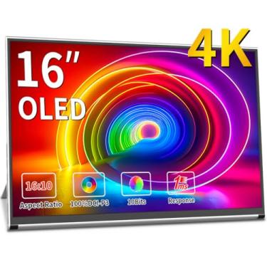 Imagem de Magedok Monitor portátil OLED - Tela de laptop portátil 4K 16 monitor de jogos portátil 100% DCI-P3 HDMI/USB-C tela externa para laptop/switch/Xbox