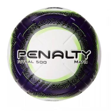 Imagem de Bola Futsal Penalty Matis 500 Termotec - Azul com Amarelo, Branco, Rox