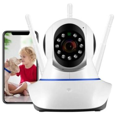 Imagem de Camera Anti furto Alarme Visão Noturna Wifi Recarregável Bivolt - Onvi