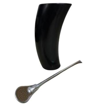 Imagem de Kit Tereré Cuia Copo Tipo Guampa Para Terere Com Bomba - A.R Variedade