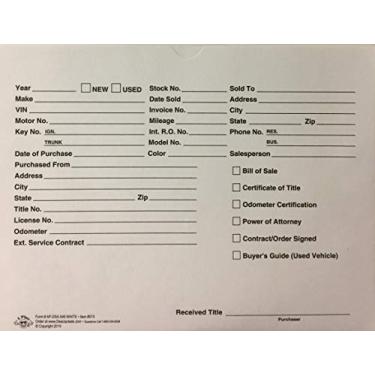 Imagem de A Plus Casacos de revendedor de veículos para vendas de carros novos ou usados DSA-546, quantidade 100, Branco, 12" x 9"