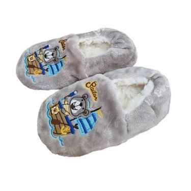 Imagem de Pantufa Sapato Menino Com Pelinho Dentro Antiderrapante - Fênix, 27-30