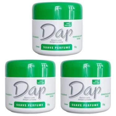 Imagem de Kit 3 Desodorante S/Perfume/Suave/Masculino/Feminino DAP 55g, SUAVE