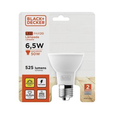 Imagem de Lâmpada Led Par20 100-240v 2700k 7w Irc 80 Ip65 Black=decker