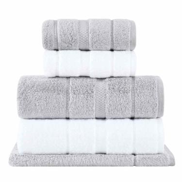 Imagem de Jogo De Toalhas De Banho Com 05 Peças Vision Dual Air Branca E Prata - Buddemeyer