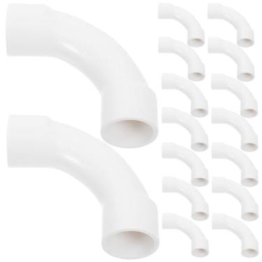 Imagem de Tofficu 25 peças de PVC varrer cotovelo encaixe curva 90 graus curva tubo PVC curva curva para encanamento elétrico raio de curvatura amplo material flameretardant 20 mm tamanho