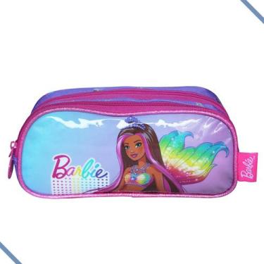 Imagem de Estojo Escolar Com Duas Divisórias Infantil Juvenil Da Barbie Filme Ci