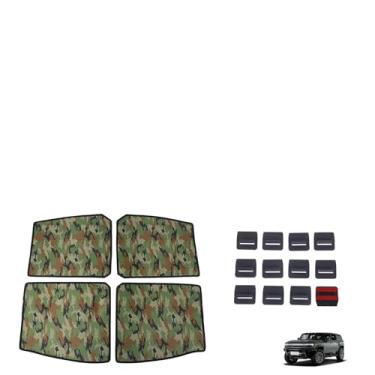 Imagem de Para Hummer EV Acessórios de teto solar, pára-brisa dianteiro e traseiro protetor térmico protetor solar UV anti-choque, kits (camuflagem 1)