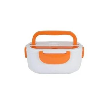 Imagem de Lancheira Elétrica Portátil 110V Aquecimento Rápido Com Tampa Vedada Cor Laranja