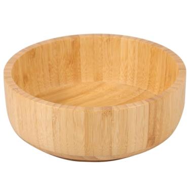 Imagem de Tigela de salada de bambu, tigela de sopa, tigela de lanches de frutas para sobremesa, tigelas de balcão de cozinha para salada, pão, macarrão instantâneo, macarrão, tamanho extra grande e grande (cor