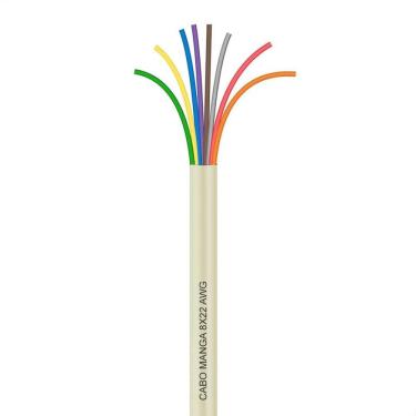 Imagem de Cabo Manga 8X22 Awg - Sem Blindagem Bege - 50 Metros