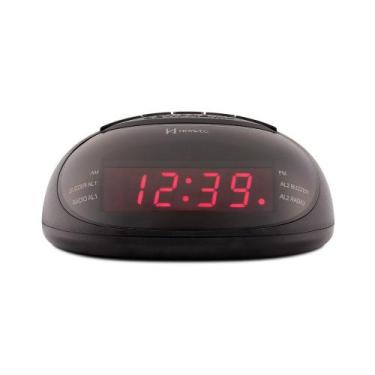 Imagem de Despertador Rádio Relógio Preto Herweg 8112, único