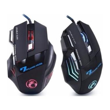 Imagem de Mouse Gamer Óptico com 7 Botões Ajuste até 3200 DPI Cabo Nylon 1,5m LED RGB USB