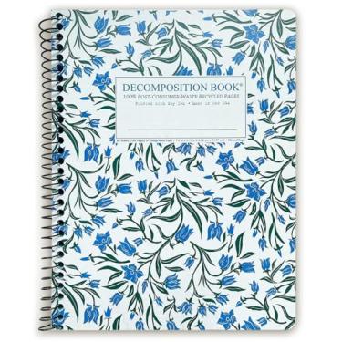 Imagem de Decomposition Cadernos espirais pautados universitários Bluebells – Diário de 24 x 19 cm com 160 páginas pautadas – Cadernos para material escolar, casa e escritório – 100% papel reciclado – Feito nos