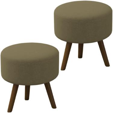 Imagem de Kit 2 Puff Puf Para Sala Pes Palito Small Veludo SL 945 Peer