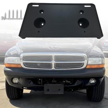 Imagem de FASTCHE Suporte de quadro de placa de identificação de para-choque dianteiro compatível com Dodge Dakota 1997-2004, Dodge Durango 1998-2003 Moldura de placa de licença frontal substitui OE