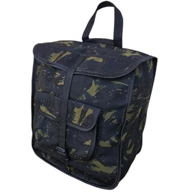 Imagem de Embornal Mochila Camuflado Lona Encerada Impermeável Reforçada Ferramentas e Camping (M (33x28x16))