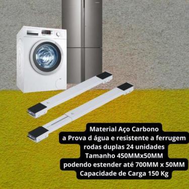 Imagem de Base Deslizante com Rodinhas  Ideal para Lava e Seca, Fogão, Freezer -