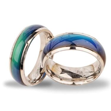 Imagem de Anel Aliança Do Humor Emoção Emoções Muda De Cor Unissex 6mm - Ludum, 