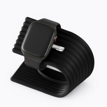 Imagem de KingShield FlexStand Suporte de Carregador para Apple Watch Ultra 1/2/3, Series 6/7/8/9/10/11 (Não acompanha carregador) Preto
