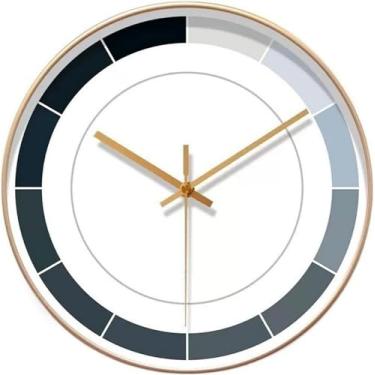 Imagem de WYUYIWH Relógio de parede moderno, minimalista e luxuoso, moderno, arte silenciosa, relógio de parede, decoração de parede, relógio de decoração de parede (2, B)