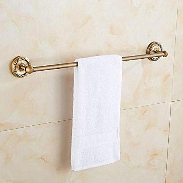 Imagem de Xiaolin Toalheiro prateleiras de banheiro prateleiras de banheiro toalheiros cabide uma toalha de cobre polo único banheiro sem perfuração toalha de banho poste pendurado na parede banheiro barra de