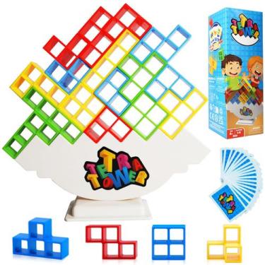Imagem de Jogo Tetra Tower Stacking Blocks CERBONNY 48 unidades para 2 crianças 
