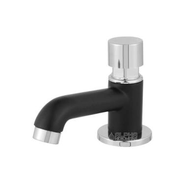 Imagem de Torneira Automática Temporizada Mesa Banheiro Black Edition - ALPHA HI