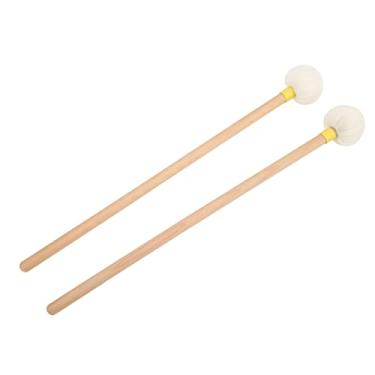 Imagem de ZJchao Malhos de Xilofone, Marimba Marimba 2 Peças Marretas de Tímpanos Punho de Madeira Conjunto de Acessórios de Instrumento Antiderrapante para Jogar (Amarelo)