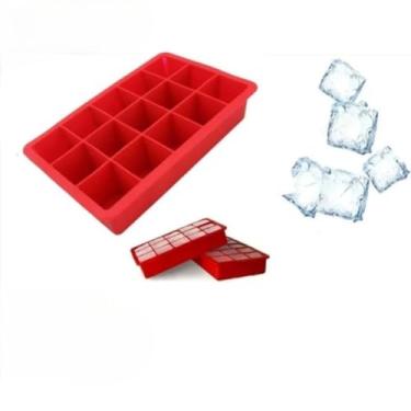 Imagem de Forma Gelo, Kit 4 Formas de Gelo de Silicone com 15 Cubos Cada para Bebidas Drinks, Podendo Ser Utilizada Até Mesmo para Fazer Chocolate, Gelatina, Entre Outras Delicias(04 Unidades)