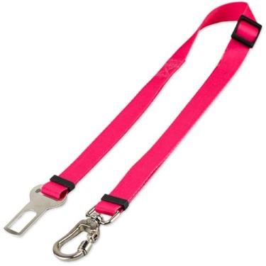 Imagem de Basic Pet Cinto De Segurança Pet Universal Cachorro Gato Cães Gatos Carro Coleira Adaptador Ajustável (Rosa)