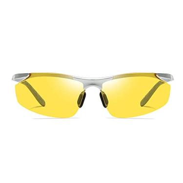 Imagem de Efashion Óculos de sol aviador clássicos, lentes polarizadas de liga de Al-Mg, 100% bloqueio UV, Prata, Medium