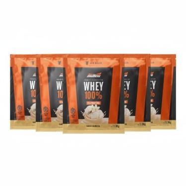 Imagem de Kit 6 whey protein 100% 21g proteina baunilha sache - NEW MILLEN