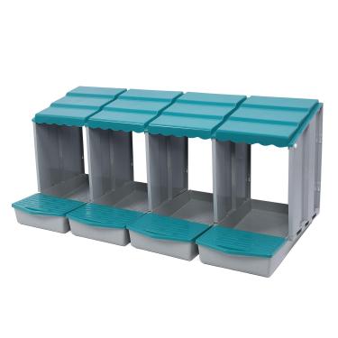 Imagem de Caixa de Nidificação de Frango, Caixas de Nidificação para Galinhas, para Colocar Ovos, Caixa de Chocadeira Com Poleiro de Frango, Galinheiros para Galinhas (4 compartimento)