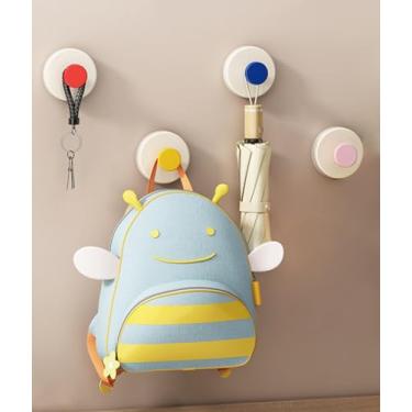 Imagem de Ganchos de ventosa para chuveiro, gancho de parede sem orifício com ventosa