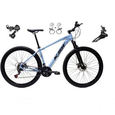 Imagem de Bicicleta Aro 29 Ksw Xlt 24v K7 Câmbios Shimano Freio Hidráulico Garfo Trava - Azul Tam.21