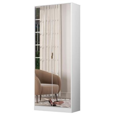 Imagem de Sapateira 2 Portas Com Espelho 1 Gaveta Grife D02 Branco