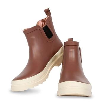 Imagem de ShedRain Bota de chuva GOGO Chelsea de borracha/forro sólido, Multicor, 8