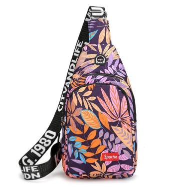 Imagem de Bolsa tiracolo para homens e mulheres, bolsa de ombro moderna, bolsas transversais esportivas, Roxa